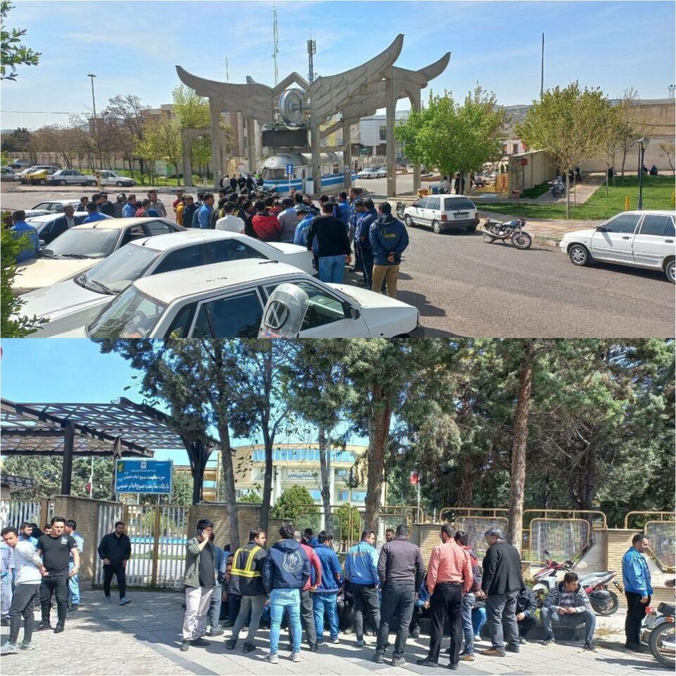 كۆبوونه‌وه‌ی كرێكارانی ڕێگه‌ی ئاسن له‌ زه‌نجان