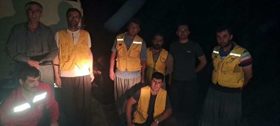 كوژرانه‌وه‌ی ئاگری دارستانه‌كانی سه‌یرانبه‌نی بانه‌ له‌لایه‌ن ژینگه‌پارێزان