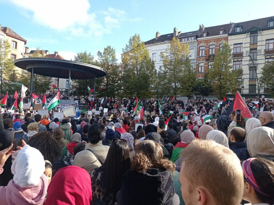 خۆپێشاندانی لایه‌نگرانی فه‌له‌ستین له‌ مه‌راكش و بلژیك 1