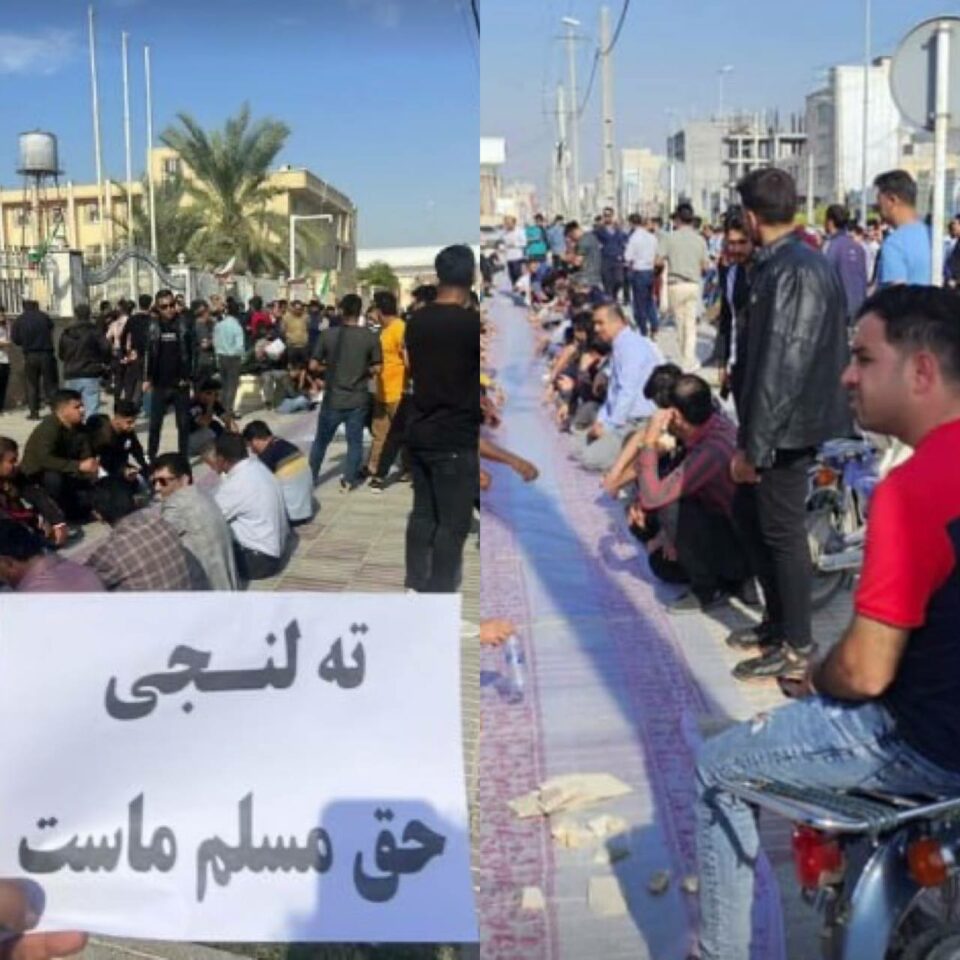 مانگرتنی دوكاندار و كاسبكارانی به‌نده‌ر گناوە لەبەردەم فه‌رمانداری