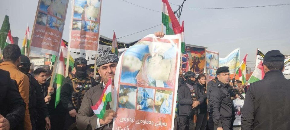 خۆپێشاندانی خه‌ڵكی سۆران دژبه‌ هێرشه‌كانی ئێران بۆ سه‌ر هه‌ولێر