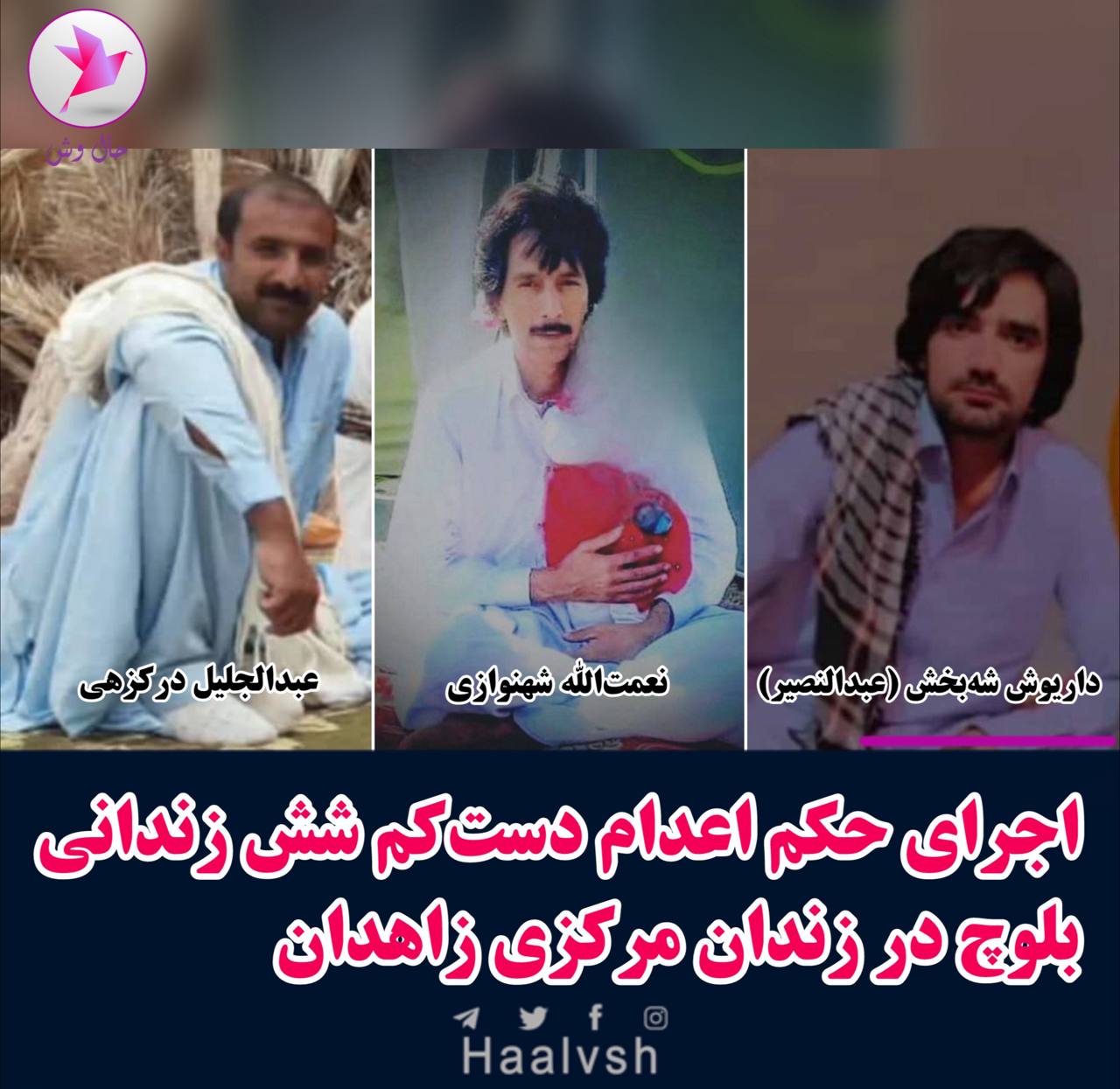 له‌سێداره‌دانی ٨ به‌ندكراو له‌ ئه‌لیگووده‌رز و زاهدان
