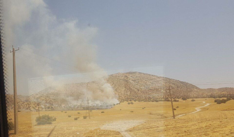 ئاگر کەوتنەوە لە دارستانەکانی پارێزگای ئیلام 1