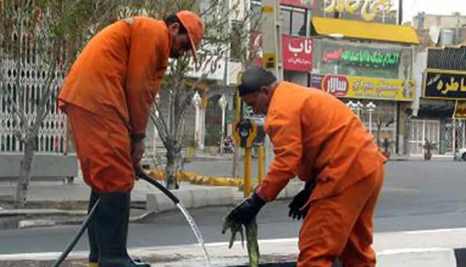 كۆبوونه‌وه‌ی ناڕه‌زایه‌تی كرێكارانی شاره‌داری ئه‌ندیمشك 1