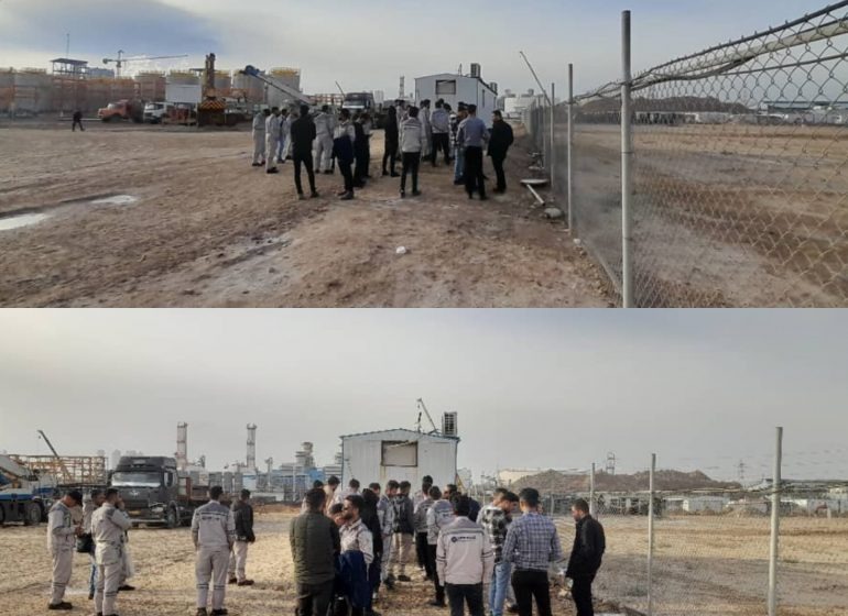 كۆبوونه‌وه‌ی كرێكارانی له‌ سه‌ر كار ده‌ركراوی پترۆشیمی پترۆناد له‌ ماهشه‌هر