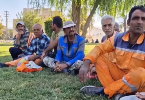 مانگرتنی كرێكارانی شاره‌داری نورئابادی مه‌مه‌سه‌نی