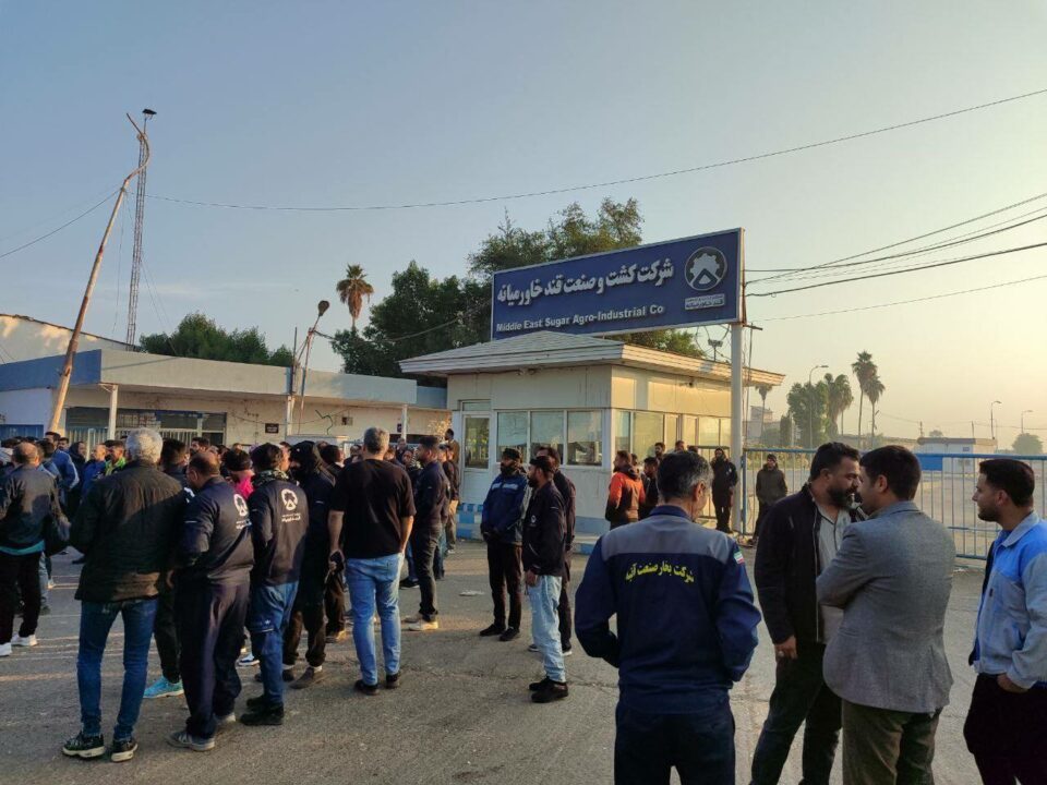 مانگرتنی كرێكارانی شیركه‌تی قه‌ندی خاوه‌رمیانه‌ له‌ شوش 1