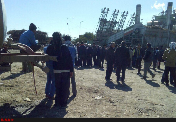 ناڕه‌زایه‌تی كرێكارانی شیركه‌تی پارسی حه‌فت ته‌په‌