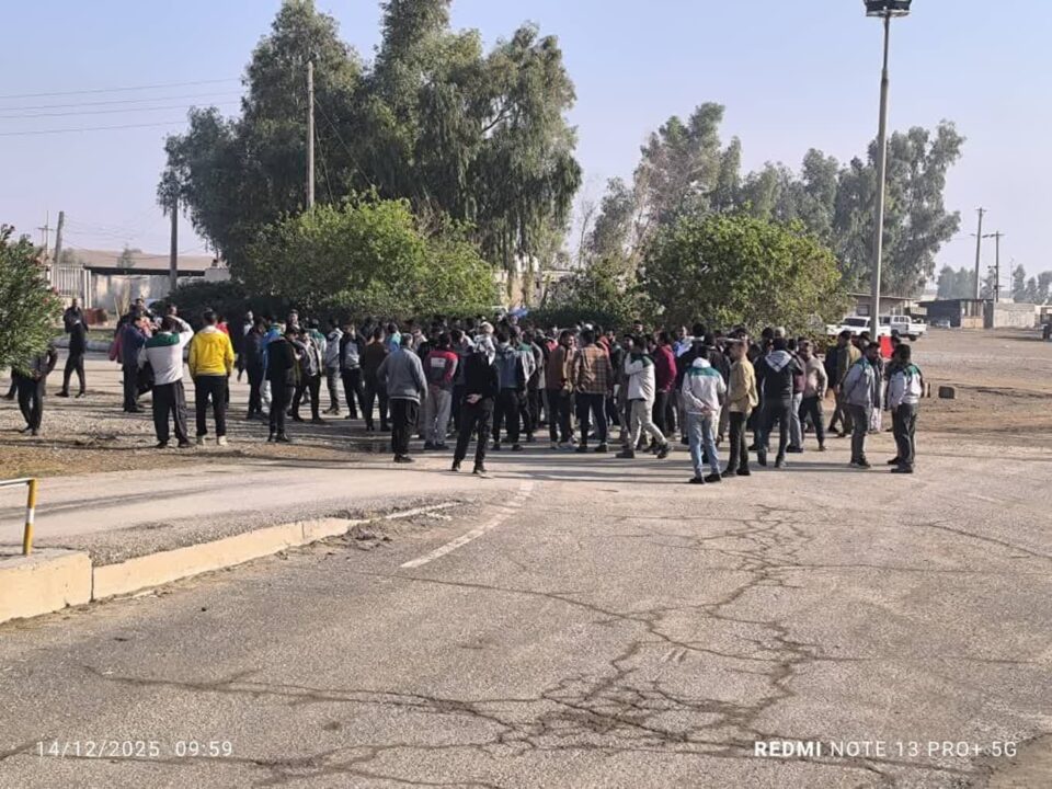 به‌رده‌وامی كۆبوونه‌وه‌ی ناڕه‌زایه‌تی كرێكارانی شیركه‌تی نه‌یشه‌كری