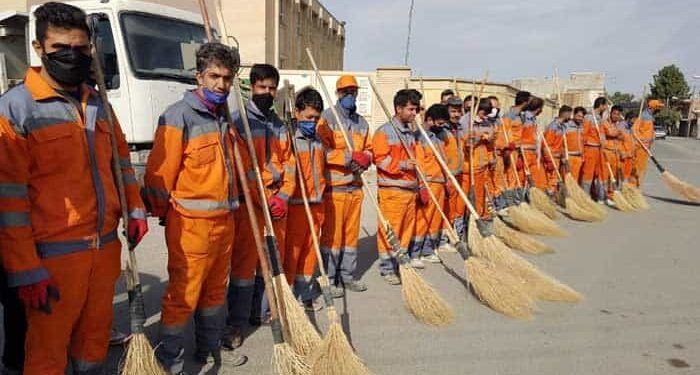 ناڕه‌زایه‌تی كرێكارانی شاره‌داری بمپور له‌ پارێزگای سیستان و به‌لوچستان