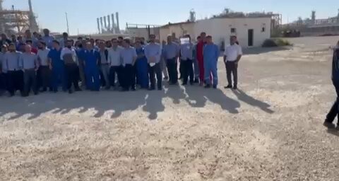 مانگرتنی كرێكارانی پاڵاوگه‌ی پارسی جنوبی