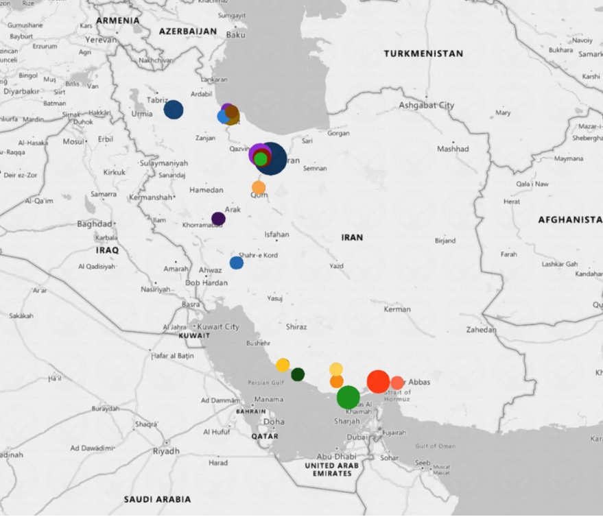 بەرزبوونەوەی ڕێژەی هێرشەکانی ئەمریکا و ئیسرائیل بۆ سەر ئێران