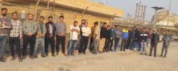 کۆبوونەوەی ناڕەزایەتی کرێکارانی پترۆشیمی ماهشەهر