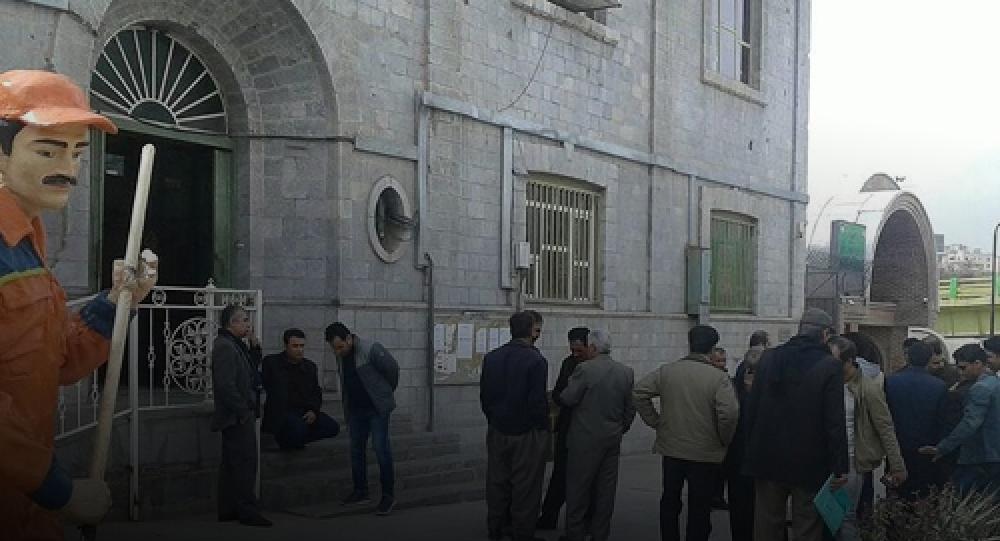 ناڕەزایەتی کرێکارانی شارەداری شاری سنە