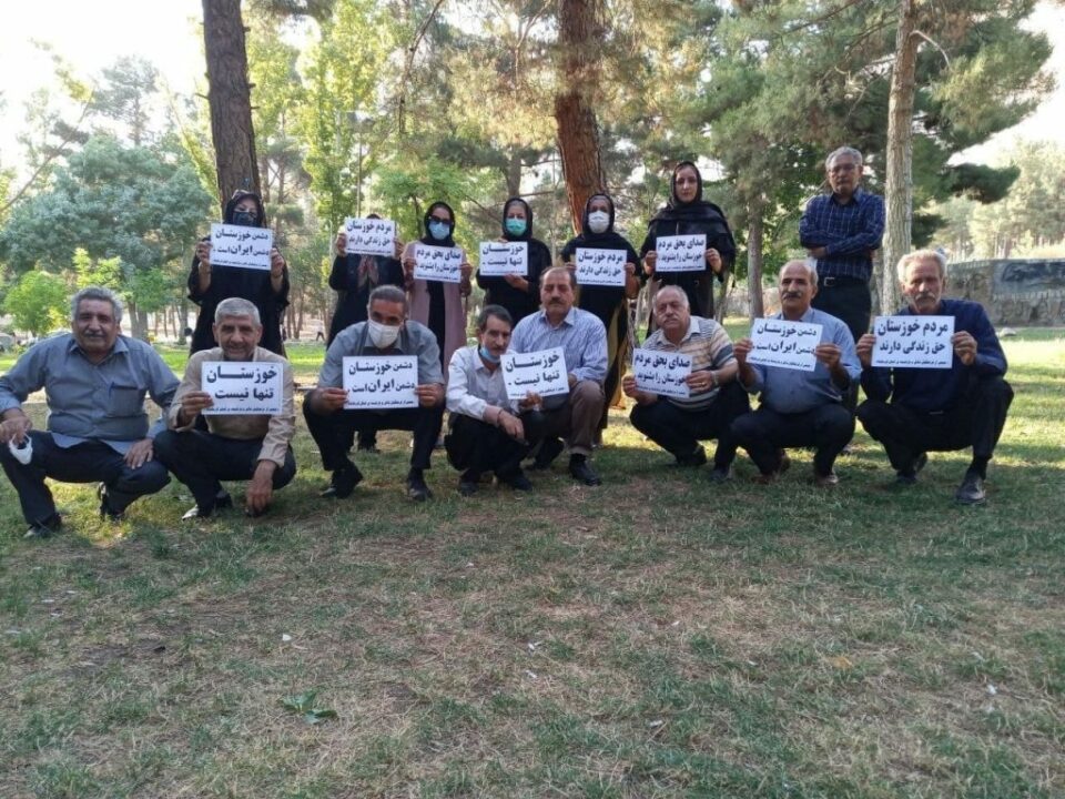 حمایت معلمان شاغل و بازنشسه کرمانشاه از اعتراضات خوزستان1