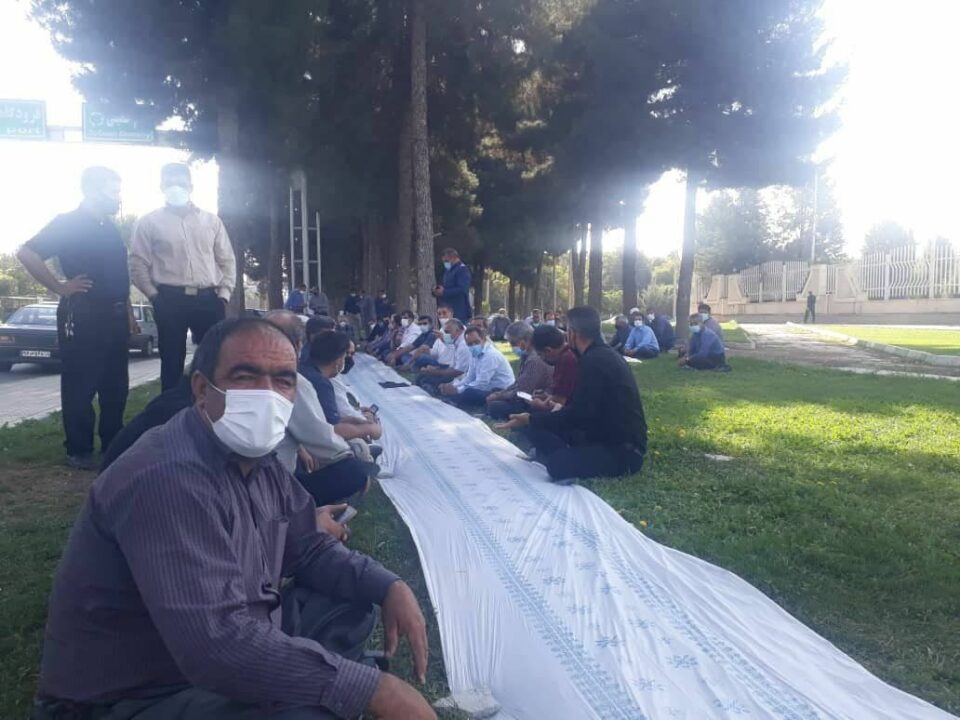 اعتراض کارگران شرکت جهاد نصر 1کرمانشاه