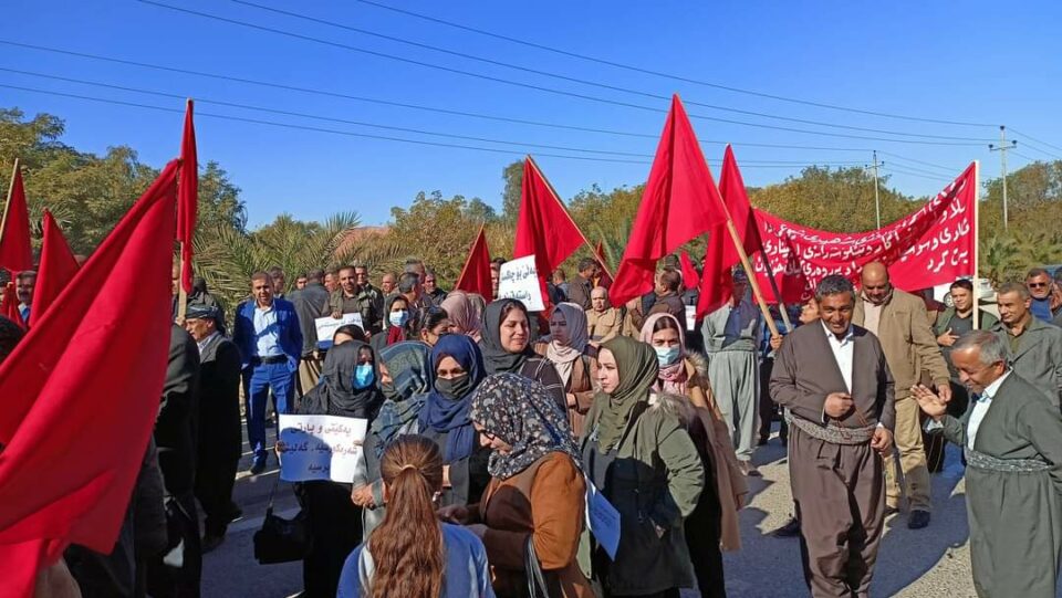 خۆپێشاندانی خه‌ڵكی ناڕازی له‌ گه‌رمیان دژی گرانی نرخی خۆراك و سووته‌مه‌نی