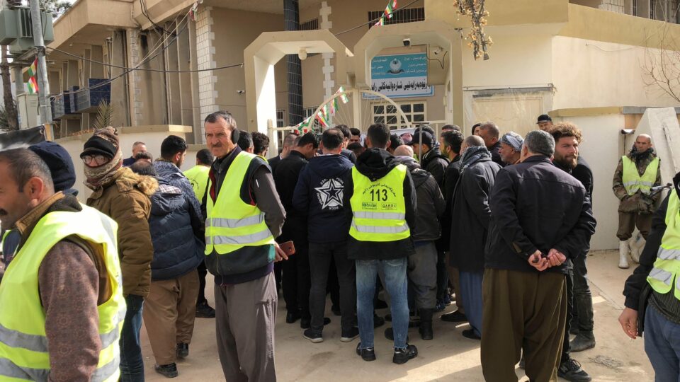 ناڕەزایەتی کرێکارانی بەشی پاککردنەوەی شاری ڕانیە 3