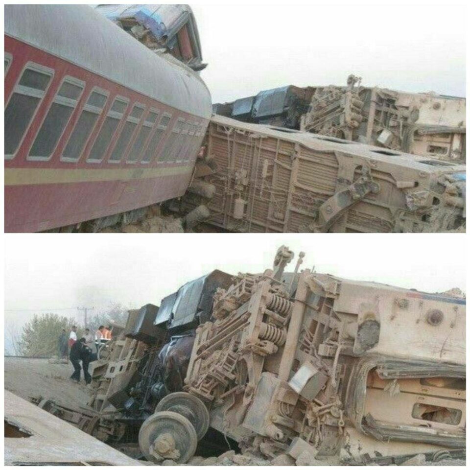 سانحه مرگبار خروج قطار مسافربی مشهد ـ یزد