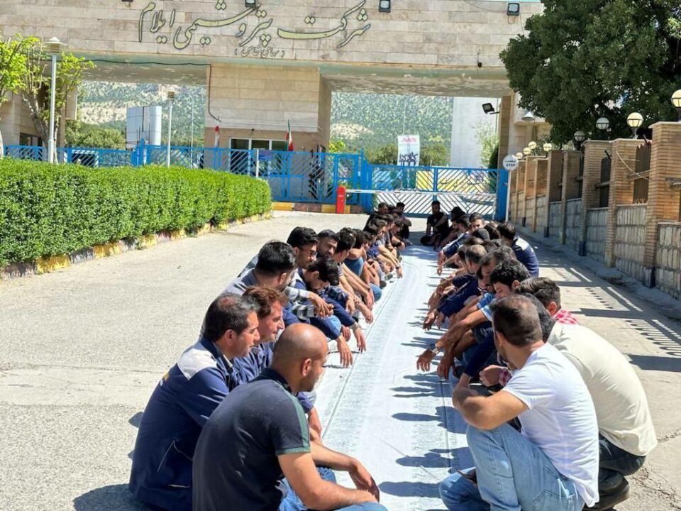 مانگرتنی كرێكارانی به‌شی ئۆلفینی پترۆشیمی ئیلام