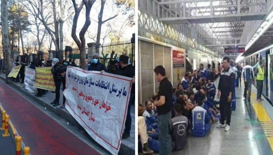 ناڕه‌زایه‌تی كرێكارانی به‌شی فرۆشتنی بلیتی مێترۆ له‌ تاران 4