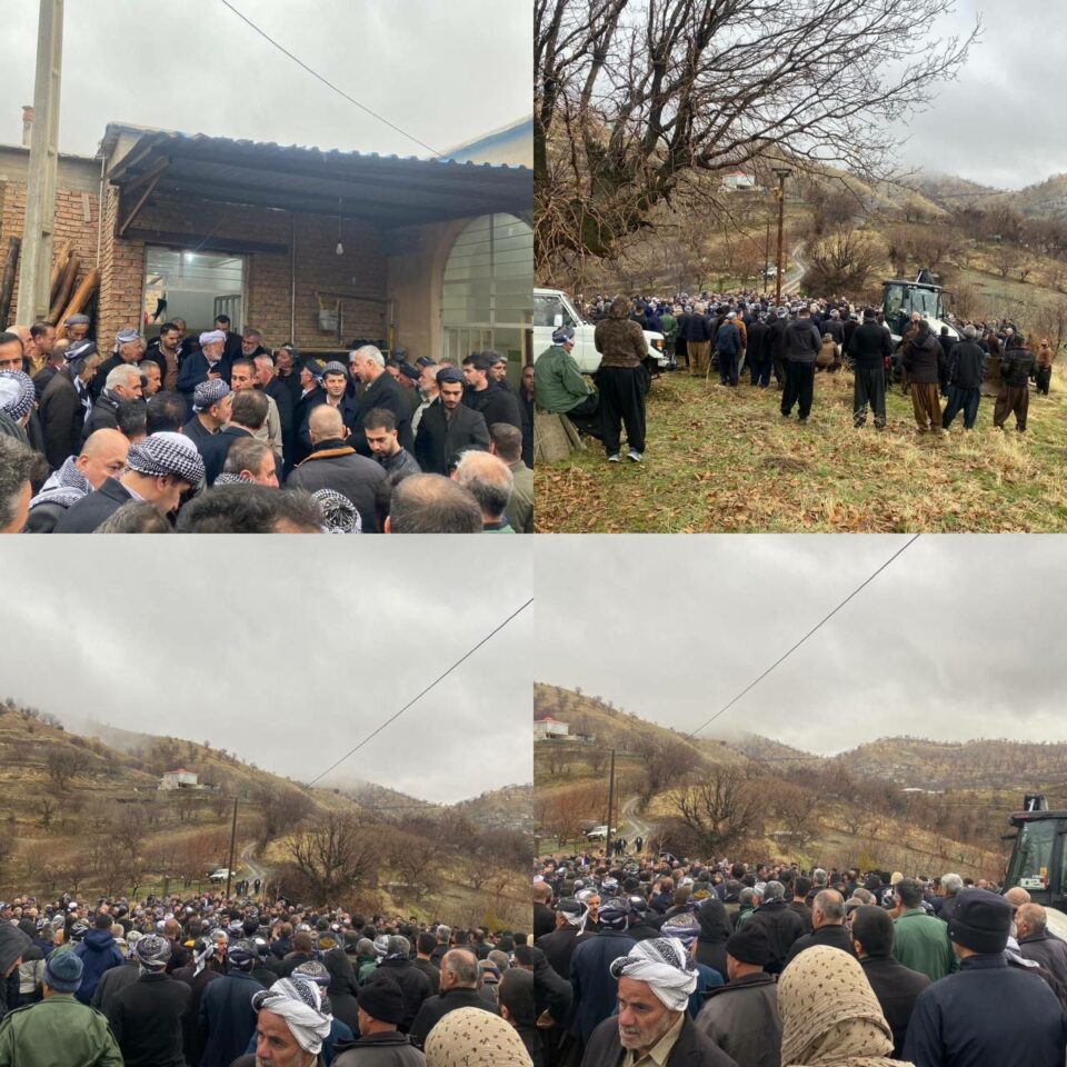 به‌شداری برینی خه‌ڵكی بانه له‌ مه‌راسمی ناشتنی ته‌رمی میرزا ئه‌حمه‌دی