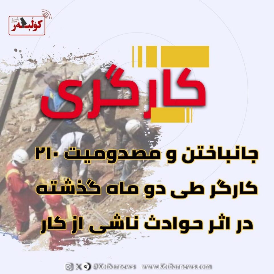 قوربانی بوونی ٢١٠ كرێكار له‌ ماوه‌ی دوو مانگی ڕابردوودا له‌ پارێزگای
