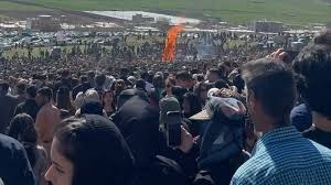 وتنه‌وه‌ی دروشمی ژن،ژیان،ئازادی له‌ مه‌راسیمه‌ نه‌ورۆزییه‌كانی كرماشان و ئیلام