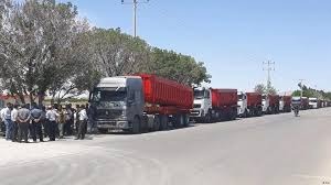 ده‌ستپێكی مانگرتنی كامیۆنداران له‌ شاره‌كانی كوردستان و ئێران