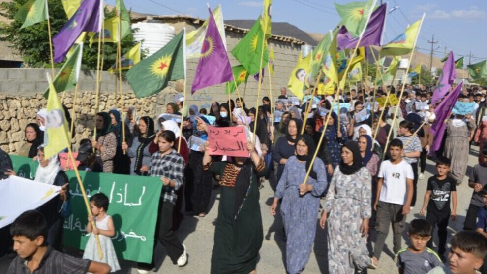 ڕێپێوانی دانیشتووانی كه‌مپی مه‌خموور دژ به‌ ده‌وڵه‌تی عێراق